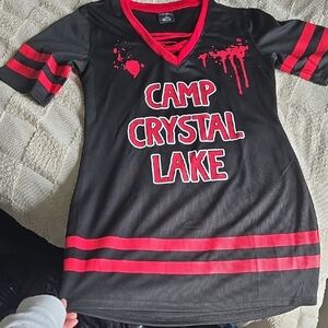 Camp Crystal Lake Women's Jersey Dress - Black and Red